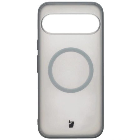 Etui z pierścieniem magnetycznym Bizon Case MatteO do Pixel 10 Pro XL, przydymione-szare