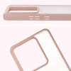 Etui Bizon Case Angelo do Realme GT 7 / 7T, półprzezroczyste z różową ramką