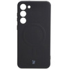 Etui silikonowe z pierścieniem magnetycznym Bizon Case Silicone Magnetic do Galaxy S23 Plus, czarne