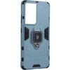 Etui Bizon Case Armor Ring do Galaxy S21 Ultra, niebieskie