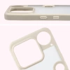 Etui Bizon Case Angelo do Nothing Phone (3), półprzezroczyste z beżową ramką