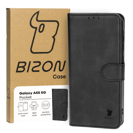 Etui z klapką Bizon Case Pocket do Galaxy A55 5G, czarne