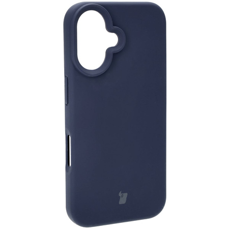 Silikonowe etui Bizon Soft Case do iPhone 16, ciemnoniebieskie