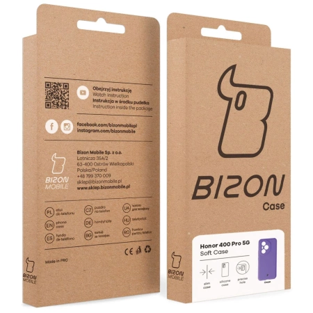 Silikonowe etui Bizon Soft Case do Honor 400 Pro, fioletowe