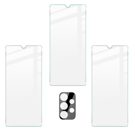 3x Szkło hartowane + szybka na aparat Bizon Glass Clear Pack do Galaxy A33