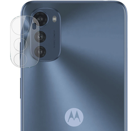 Szkło hartowane Bizon Glass Edge - 2 sztuki + ochrona na obiektyw, Motorola Moto E32 / E32s