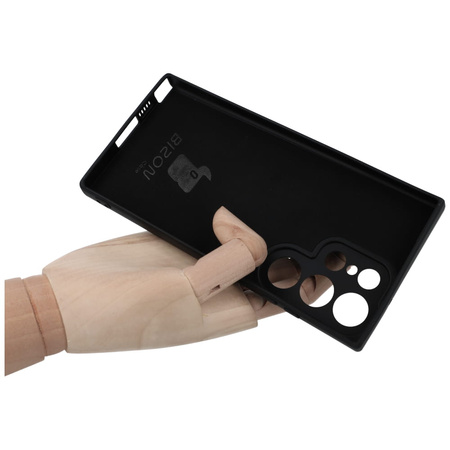 Etui Bizon Case Silicone Ring Sq do Samsung Galaxy S23 Ultra, czarne