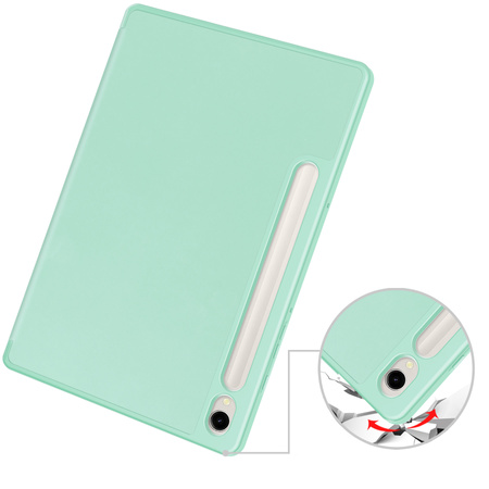 Etui Bizon Case Tab Lizard do Galaxy Tab S9, miętowe