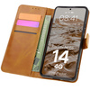 Etui z klapką Bizon Case Pocket do Xiaomi Redmi Note 14 4G, brązowe