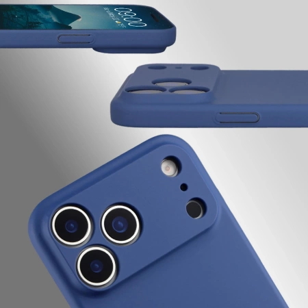 Etui Bizon Case Łupka do iPhone 17 Pro Max, niebieskie