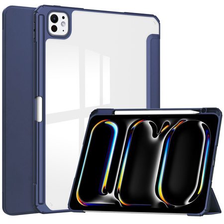 Etui Bizon Case Tab Clear Matt do iPad Pro 13" 2025 / 2024, granatowe