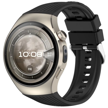 Silikonowy pasek Bizon Strap Watch Silicone T do Huawei Watch 5 42 mm, czarny