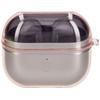 Elastyczne etui z karabińczykiem Bizon Case Headphone Clear do Galaxy Buds 3/3 Pro/3 FE przeźroczysto-różowe