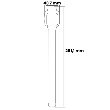 Etui z paskiem Bizon Strap + Case Watch Chain do Xiaomi Redmi Watch 4, czarne