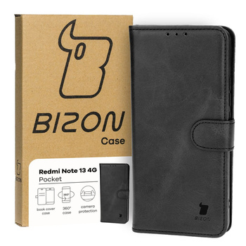 Etui z klapką Bizon Case Pocket do Xiaomi Redmi Note 13 4G, czarne