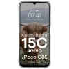 Pancerne etui Bizon Case Tur do Xiaomi Redmi 15C 4G / 5G / POCO C85 4G, jasnoszare