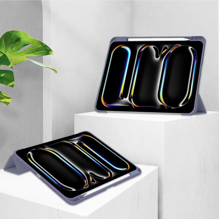 Etui Bizon Case Tab Clear Matt do iPad Pro 11" 2025 / 2024, lawendowe