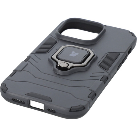 Etui Bizon Case Armor Ring do iPhone 14 Pro, czarne