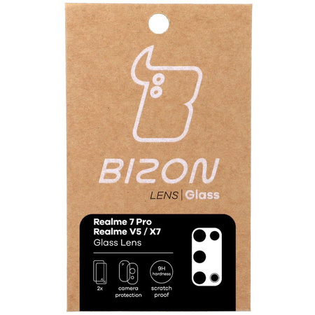 Szkło na aparat Bizon Glass Silk Lens dla Realme 7 Pro, 2 sztuki