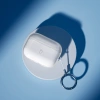 Elastyczne etui z karabińczykiem Bizon Case Headphone Clear do AirPods Pro 3, przeźroczysto-brokatowe