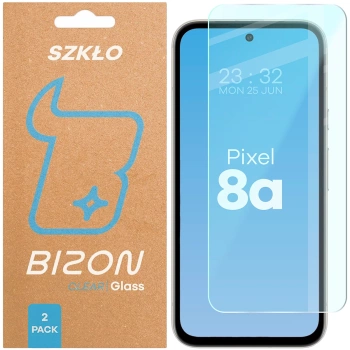 Szkło hartowane Bizon Glass Clear Duo do Google Pixel 8a, 2 sztuki