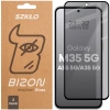 Prywatyzujące szkło hartowane Bizon Glass Edge Shadow Duo do Galaxy M35 5G / A35 5G / A55 5G, przyciemniane z czarną ramką, 2 sztuki