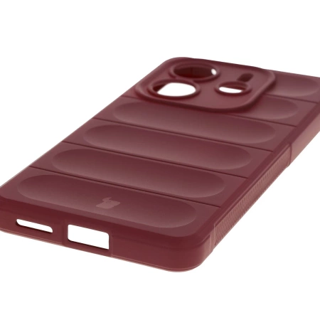 Pancerne etui Bizon Case Tur do Xiaomi Redmi Note 14 4G, burgundowe
