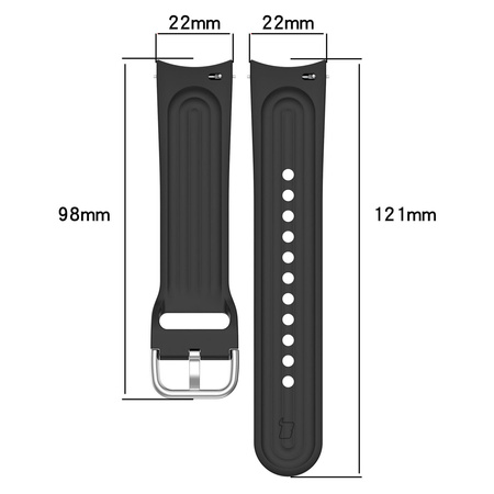 Pasek Bizon Strap Watch Silicone Pro do Xiaomi Watch S1 Pro, czarny