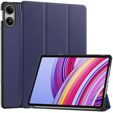 Etui z klapką Bizon Case Tab Croc do Xiaomi Redmi Pad Pro 12.1, granatowe