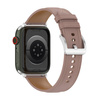 Skórzany pasek Bizon Strap Watch Casual do Apple Watch 44/45/46/49 mm, różowy