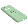 Etui Bizon Case Silicone Ring Sq do Xiaomi Redmi 12C, jasnozielone