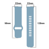 Pasek silikonowy do smartwatcha, Bizon Strap Watch Silicone Pro H, Quick Release 22 mm, jasnoniebieski