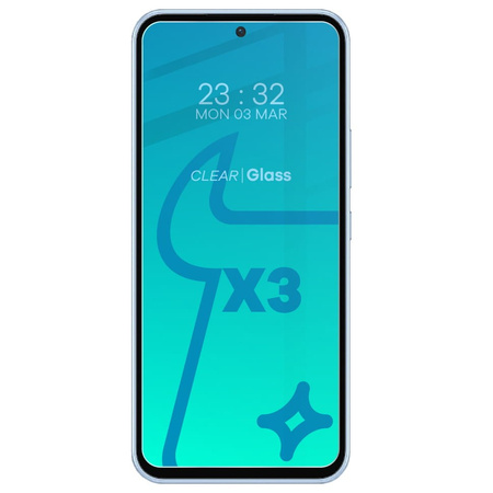 3x Szkło + szybka na aparat BIZON Clear 2 do Galaxy A54 5G