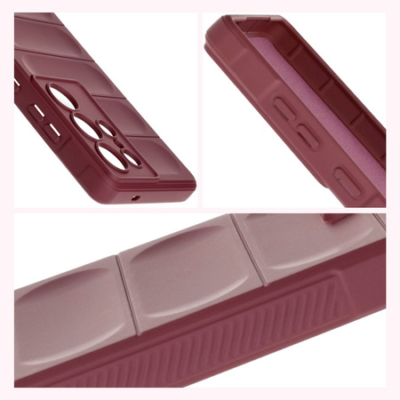 Pancerne etui Bizon Case Tur do Galaxy S25 Ultra, burgundowe