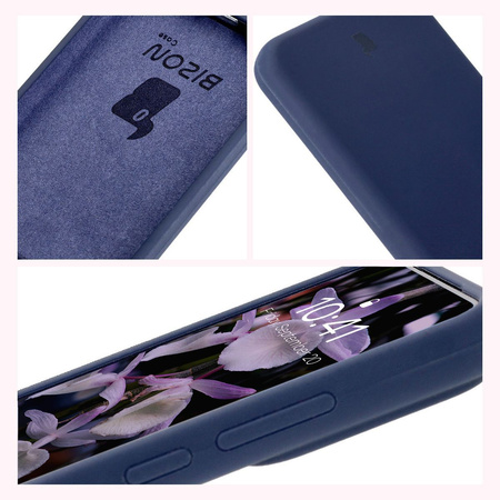 Silikonowe etui Bizon Soft Case do Xiaomi 15, ciemnoniebieskie