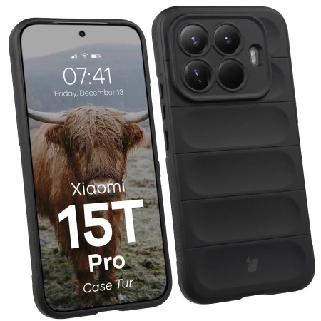 Pancerne etui Bizon Case Tur do Xiaomi 15T Pro, czarne