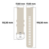 Pasek silikonowy do smartwatcha, Bizon Strap Watch Silicone Pro T, Quick Release 18 mm, jasnoszary