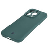 Etui Bizon Case Silicone do iPhone 15 Pro, ciemnozielone