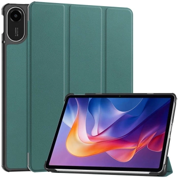 Etui z klapką Bizon Case Tab Croc do Xiaomi Redmi Pad 2, ciemnozielone