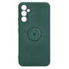 Etui Bizon Case Silicone Ring Sq do Galaxy A34 5G, ciemnozielone