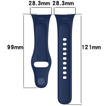 Pasek Bizon Strap Watch Dots do Xiaomi Redmi Watch 3, granatowy