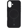 Silikonowe etui z pierścieniem magnetycznym Bizon Soft Case Magnetic do iPhone 16 Plus, czarne