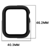 Etui ze szkłem do zegarka Bizon Case+Glass Watch do Apple Watch SE 3 / SE 2 / SE / 6 / 5 / 4 (44 mm), matowe czarne