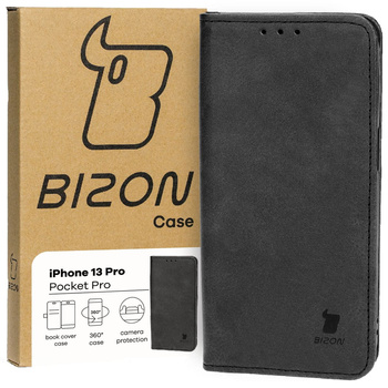 Etui z klapką Bizon Case Pocket Pro do iPhone 13 Pro, czarne