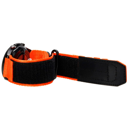 Sportowy pasek do zegarka Bizon Strap Watch Adventure do Galaxy Watch 22mm, pomarańczowy