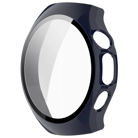 Etui ze szkłem do zegarka Bizon Case+Glass Watch do Huawei Watch 5 42 mm, niebieskie