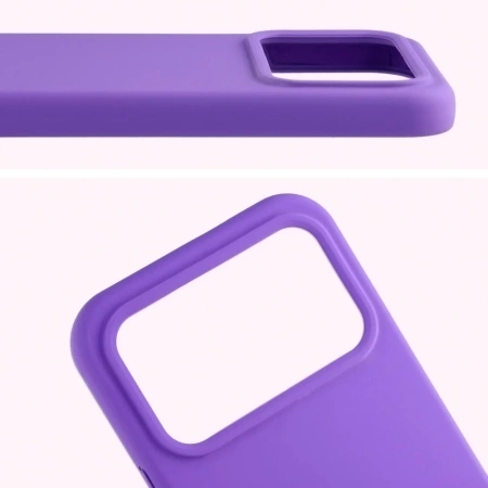 Silikonowe etui Bizon Soft Case do Xiaomi POCO F8 Ultra, fioletowe