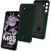 Silikonowe etui Bizon Soft Case do Galaxy M55 5G, ciemnozielone