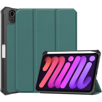 Etui Bizon Case Tab Lizard do iPad Mini 7 2024 / iPad Mini 6 2021, ciemnozielone