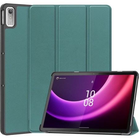 Etui Bizon Case Tab Croc do Lenovo Tab P11 Gen 2 / Xiaoxin Pad Plus 2023, ciemnozielone